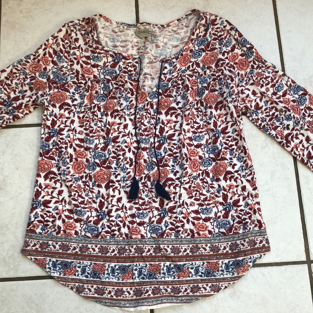 Lucky brand 3/4 sleeve top